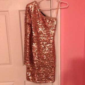 BCBG one shoulder sequin dress